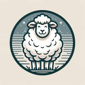 Cheerful Sheep Logo Design | Joyful and Positive Sheep Logo