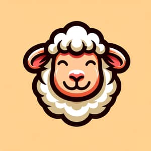 Jovial Sheep Head Cartoon Logo Design