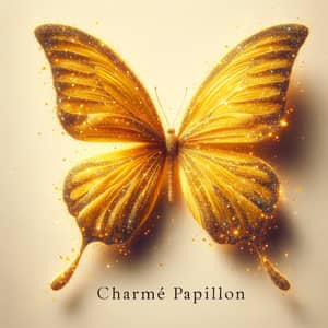 Stunning Sparkly Yellow Butterfly | Charme Papillon