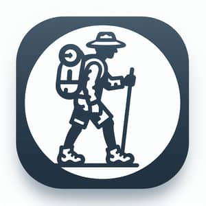 Tourist Walker Icon for Outdoor Adventure Apps