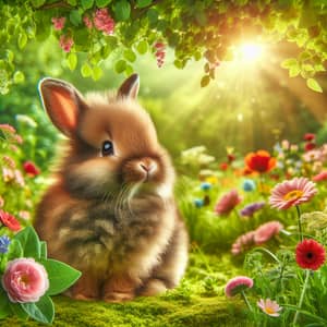 Tranquil Rabbit in Lush Meadow | Nature Harmony