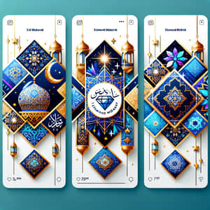 Eid Mubarak Instagram Carousel | Diamond Ideas Marketing Agency