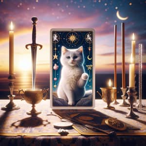 White Cat Tarot Card: The Magician Interpretation