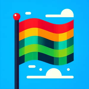 Vibrant Tri-Stripes Flag Design | Red, Green, Red Stripes