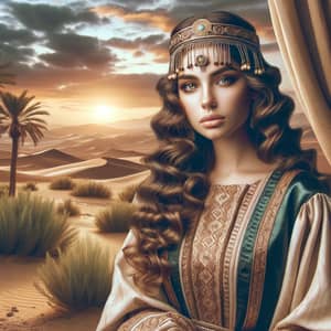 Elegant Middle-Eastern Woman in Old Testament Attire