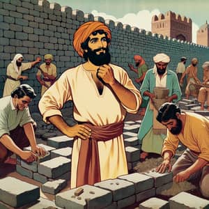Rebuilding the Wall with Nehemiah & Diverse Men | Animation Style
