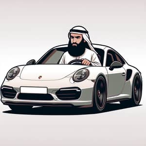 Sleek Porsche 911 Sports Car on the Road