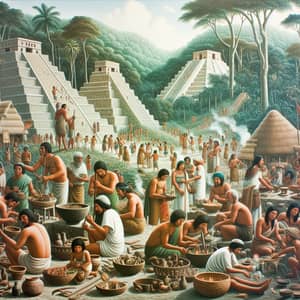 Pre-Columbian Era Cultural Mix in Ancient Step Pyramid Village