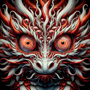Imaginative Fire Dragon with Sharingan Eyes