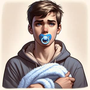 Thoughtful Moments: A Teen with a Pacifier