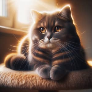 Sleek Domestic Cat with Illuminated Eyes | Ethereal Look