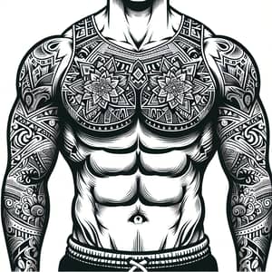 Intricate Full Chest Tattoo Design