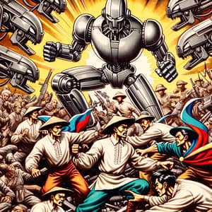 Filipino Katipuneros vs. Advanced Robots Comic Book Cover