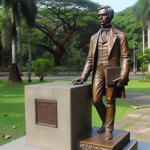 Bronze Monument of Filipino Man in 19th Century Attire