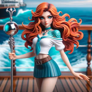 Nami: Confident Pose on a Ship Deck