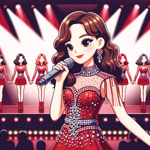 Jennie BLACKPINK Kpop Star | Red Dress Concert Performance