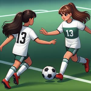 Hispanic vs Caucasian Girls Football Scene | Goal Clue