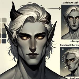 21-Year-Old Male Tiefling with Delicate Facial Features | Fantasy Art