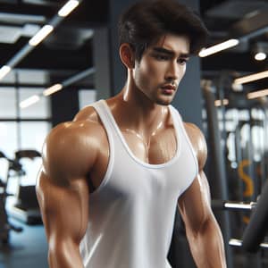 Young South Asian Man Sweating at Gym | Fitness Enthusiast Workout