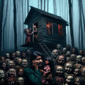 Creepy Doll Collection in Isolated Forest Cabin