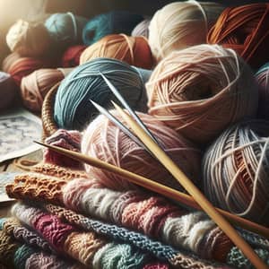 Unique Knitting Project Inspiration: Soft Yarn & Wooden Needles