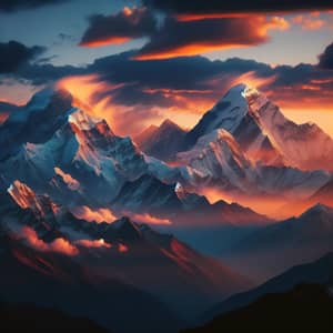 Breathtaking Sunrise in the Himalayan Mountains