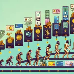 Evolution of Money and Human Appearance | Timeline of Currency and Human Evolution