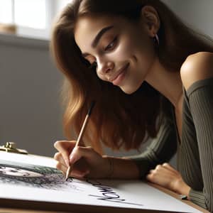 Nomopa: Talented Artist Signing Her Drawing with Elegance