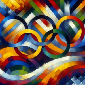 Abstract Interpretation of Unity & Sport | Vibrant Rings Art