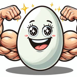 Joyous and Muscular Egg: Animated Illustration