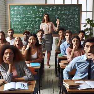 Surprising Classroom Scene: Diverse Students React to Unexpected News