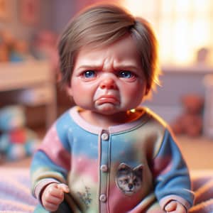 Upset Baby - Expressive Image of Anger and Upset
