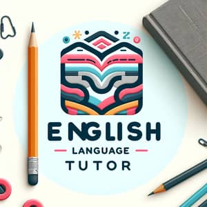 Professional English Language Tutor Logo Design | Engaging & Educational