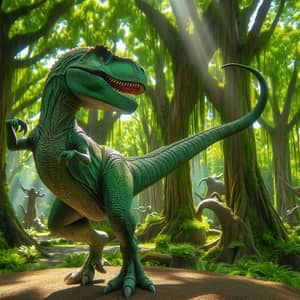 Joyful Dinosaur Dance | Lively Green Scaled Dino Dancing