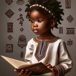 Modern African Girl, 5, Eager to Explore Cultural Heritage