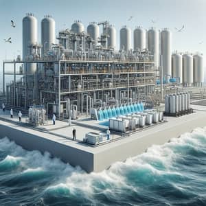 Modern Seawater Desalination Plant: Water Filtration Process