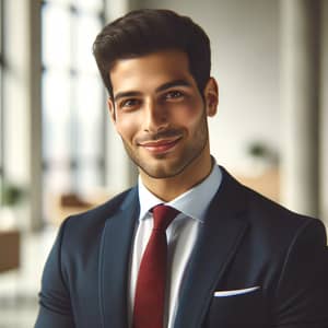 Professional Middle-Eastern Male in Smart Business Attire | HR Profile Picture