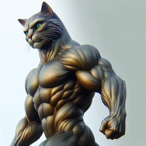 Majestic Superhero Cat with Emerald Eyes | Intriguing Feline Vigilance