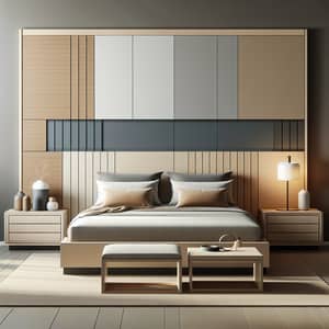 Modern King Size Bed with Headboard & Night Stands | Sleek Design