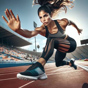 Professional Hispanic Female Athlete in Action | Dynamic Sports Photography