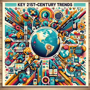 21st Century Trends Poster: Digital Art with Traditional Touch