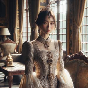 Elegant Royal Princess Portrait | Asian Princess in Luxurious Attire