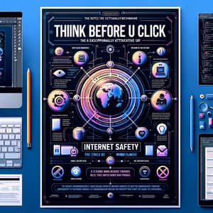 Think Before You Click - Internet Safety Poster Design
