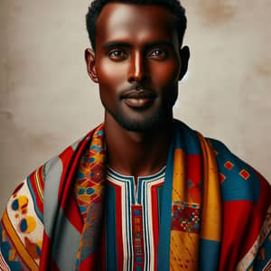 Authentic Somali Attire: Colorful Clothing of a Wise Man