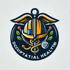 Construction Helmet & Medical Symbols Logo for Occupational Health
