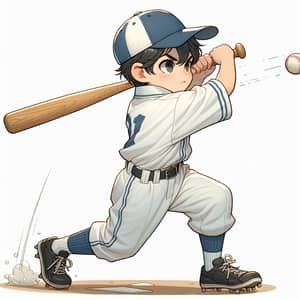 Asian Middle School Boy Playing Baseball | Youth Passion