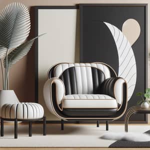 Black and White Leather Comfort Chair Design