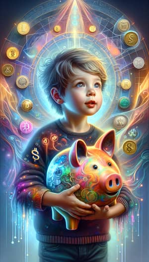 Whimsical Piggy Bank Art | Learning & Growth Symbolism