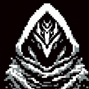Enigmatic 8-Bit Art: Mysterious RPG Character Design