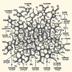 Peptide Glycine-Lysine-Tyrosine-Alanine Diagram